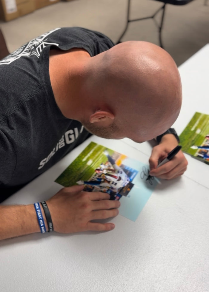 Reid Ferguson Signed Pre-Game Long Snaps vs. Pittsburgh Steelers Photo