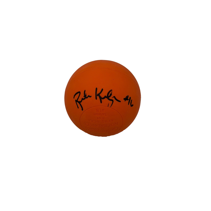 Rich Kilgour Signed Orange Lacrosse Ball