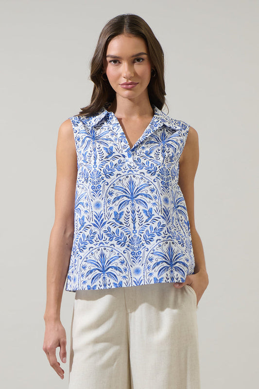 Romina Tropical Kirsa Sleeveless Top