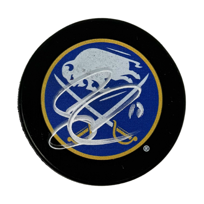 Sam Carrick Signed Buffalo Sabres Large Logo Hockey Puck