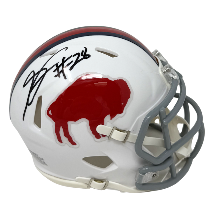 Sam Franklin Jr Signed Buffalo Bills Standing Buffalo Speed Mini Helmet