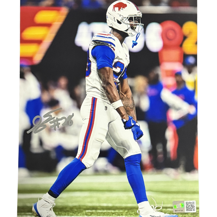 Sam Franklin Jr Signed Flexing in White 8x10 Photo
