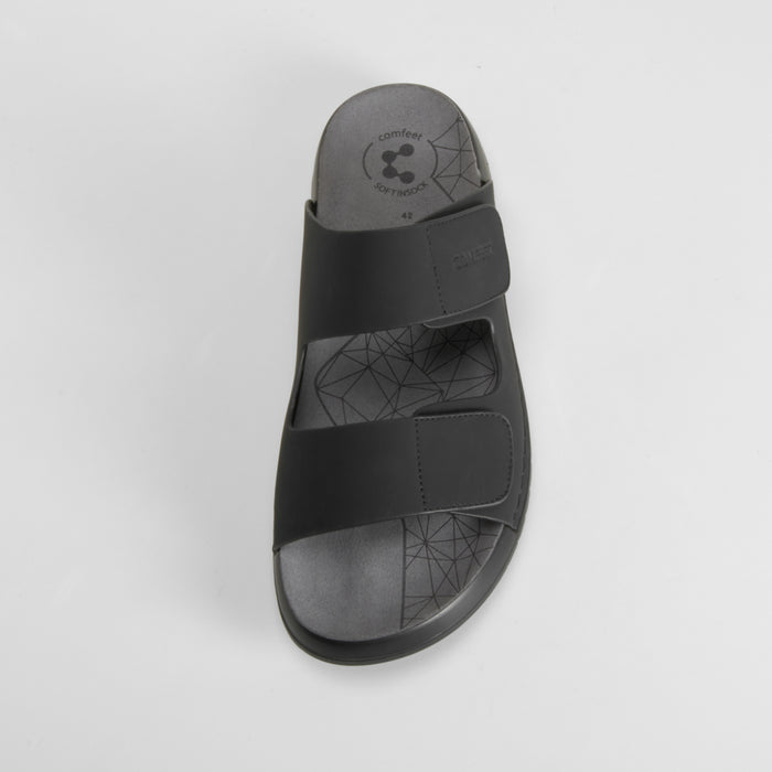 Sandalia bio doble velcro negra COMFEET