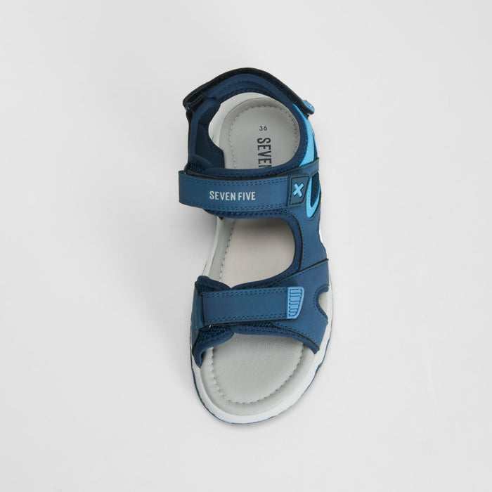 Sandalia casual abierta azul SEVEN FIVE