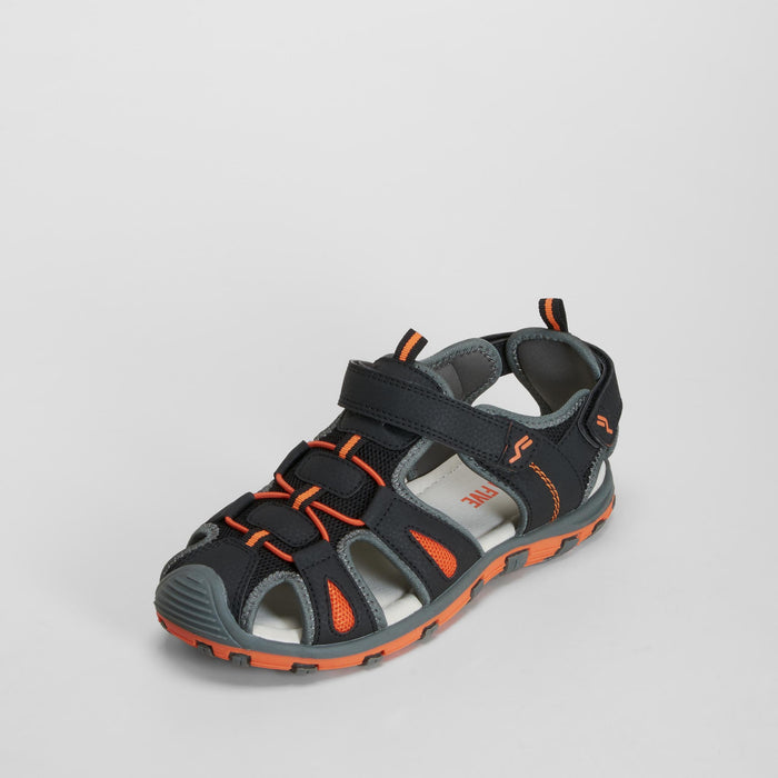 Sandalia deportiva detalles tiras negra SEVEN FIVE