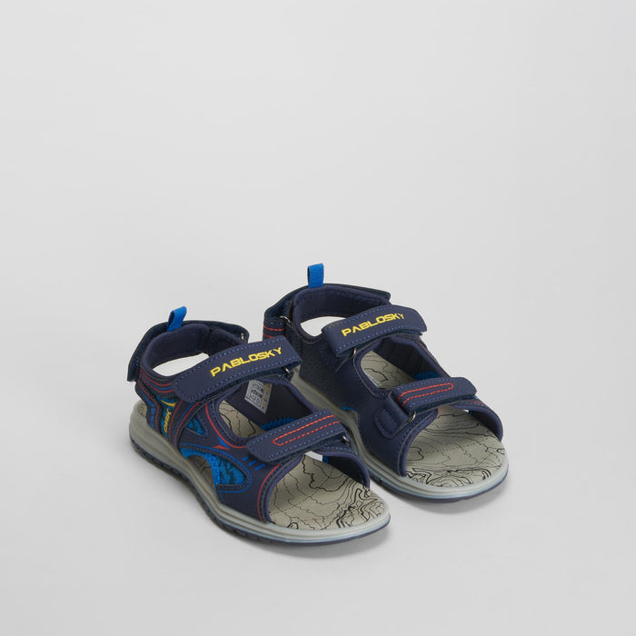 Sandalia deportiva velcro azul PABLOSKY