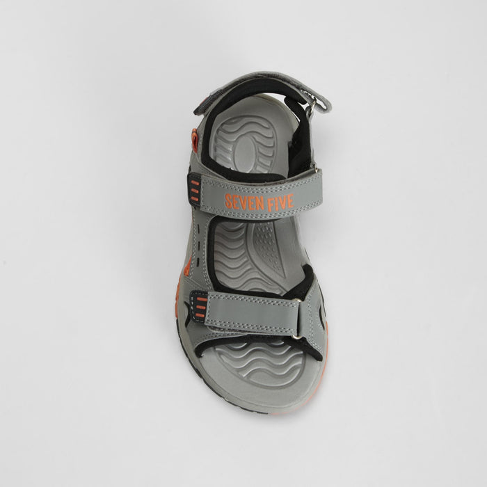 Sandalia deportiva velcro gris SEVEN FIVE