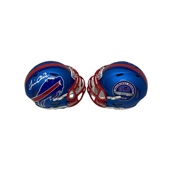 Skyler Bell Signed TSE Exclusive Riddell Inaugural Buffalo Bills Blue Speed Mini Helmet