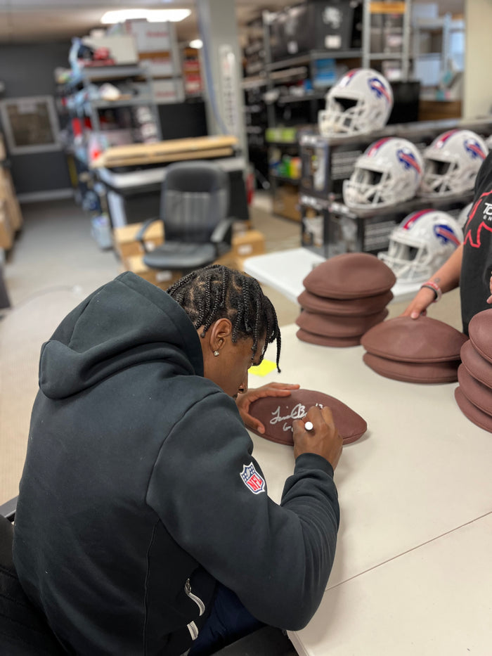 Skyler Bell Signed Wilson Replica Football with "Go Bills"