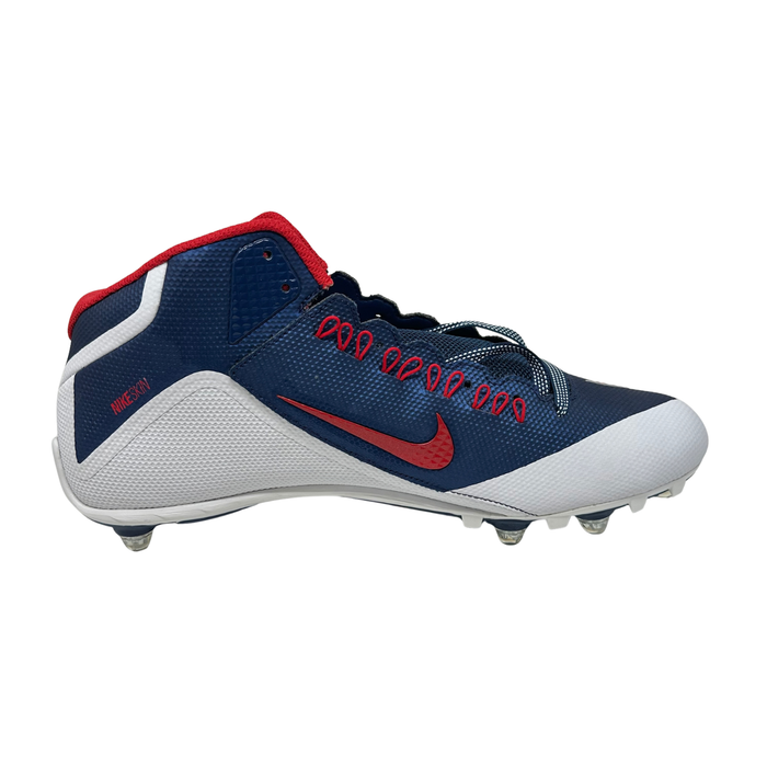 Spencer Brown Signed Blue Nike Football Cleats