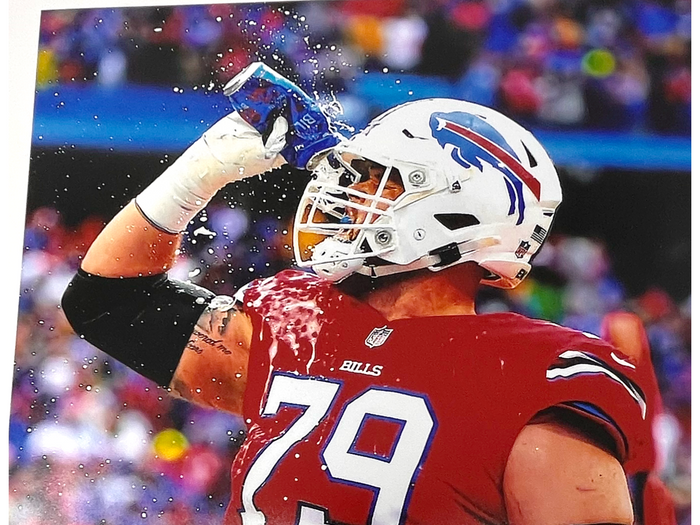 Spencer Brown Unsigned Horizontal Beer Chug Photo