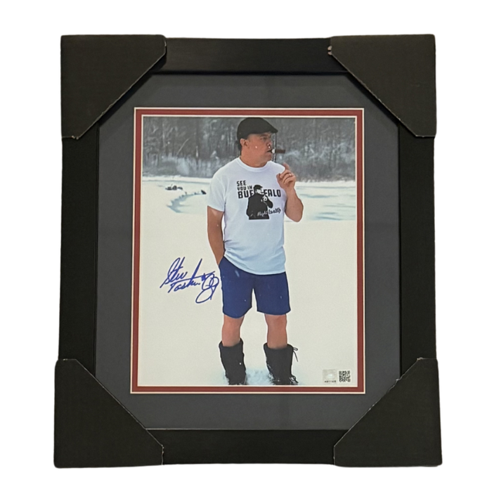 Steve Tasker Signed Iconic 2023 Playoff Hype Video Cigar Snow 8x10 Photo Professionally Framed