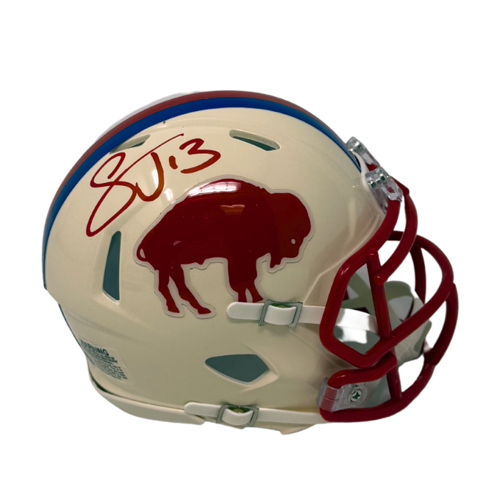 Stevie Johnson Signed Buffalo Bills Retro Speed Mini Helmet