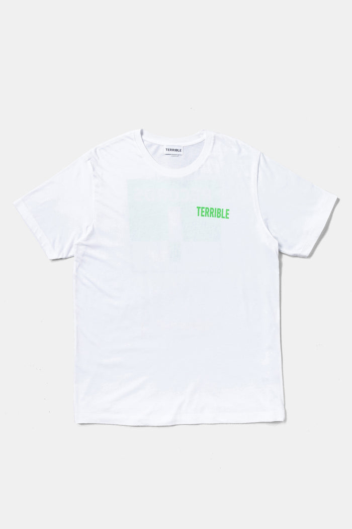 Terrible White Logo Tee