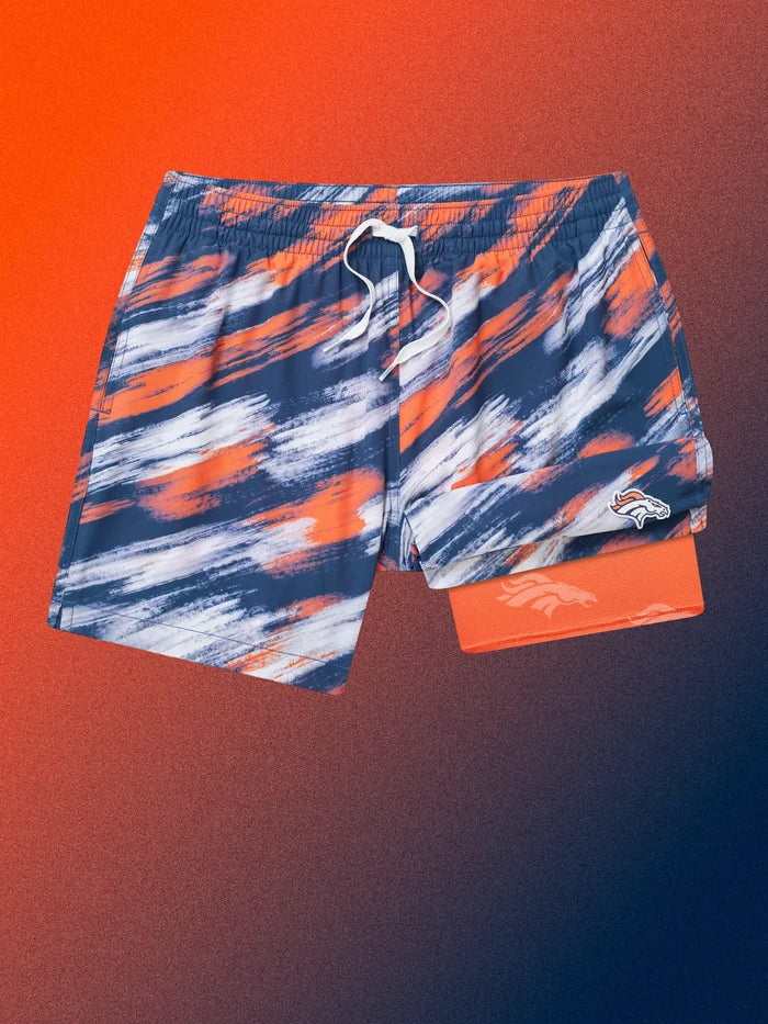 The Color Blitz Broncos 5.5" (Classic Lined Swim Trunk) - Image 1 - Chubbies Shorts