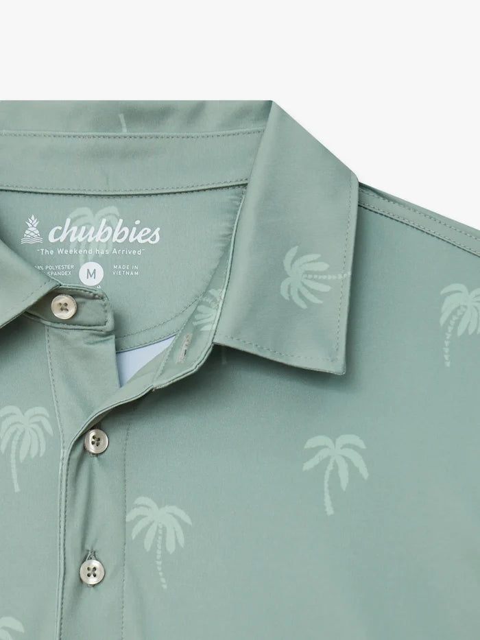 The Midnight Palm (Performance Polo)- Olive - Image 2 - Chubbies Shorts