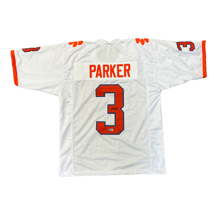 TJ Parker Signed Pro-Style White College Jersey