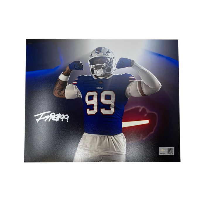 TJ Parker Signed Rookie Premiere Flexing Photo