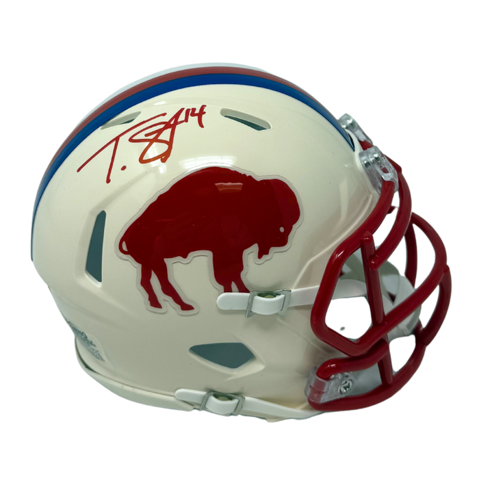 Tyrell Shavers Signed Buffalo Bills Retro Speed Mini Helmet
