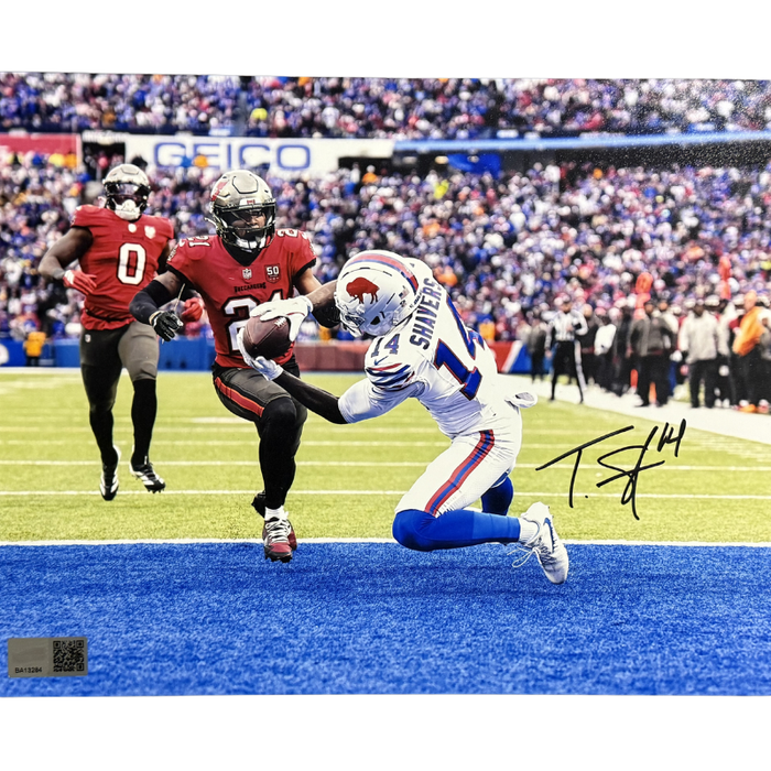 Tyrell Shavers Signed Catch in Endzone vs Buccaneers 8x10 Photo