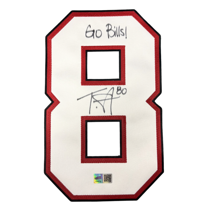 Tyrell Shavers Signed White Authentic Jersey Number #8 with "Go Bills!"