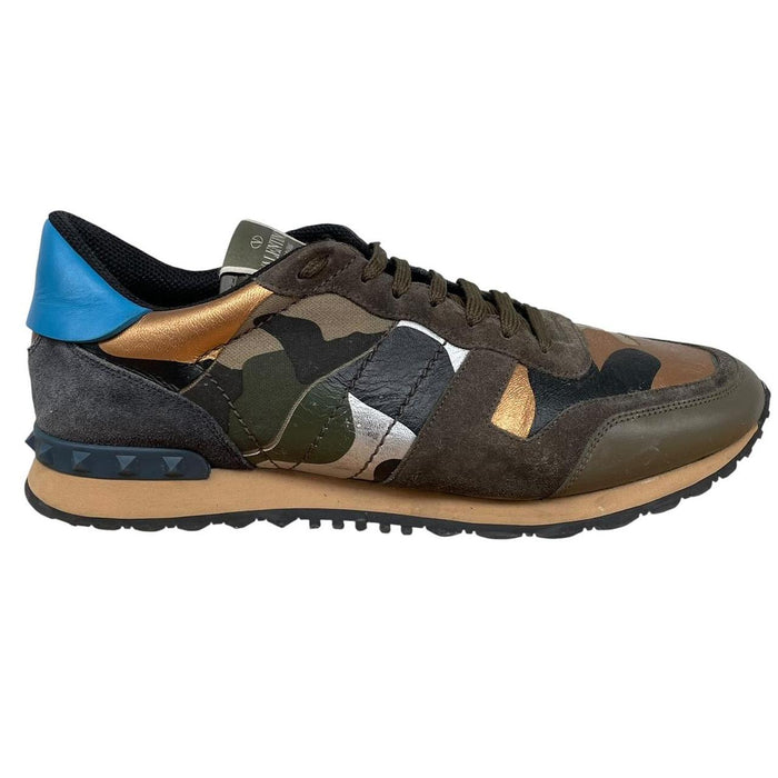 Valentino Garavani Rockrunner Green Camouflage Trainers