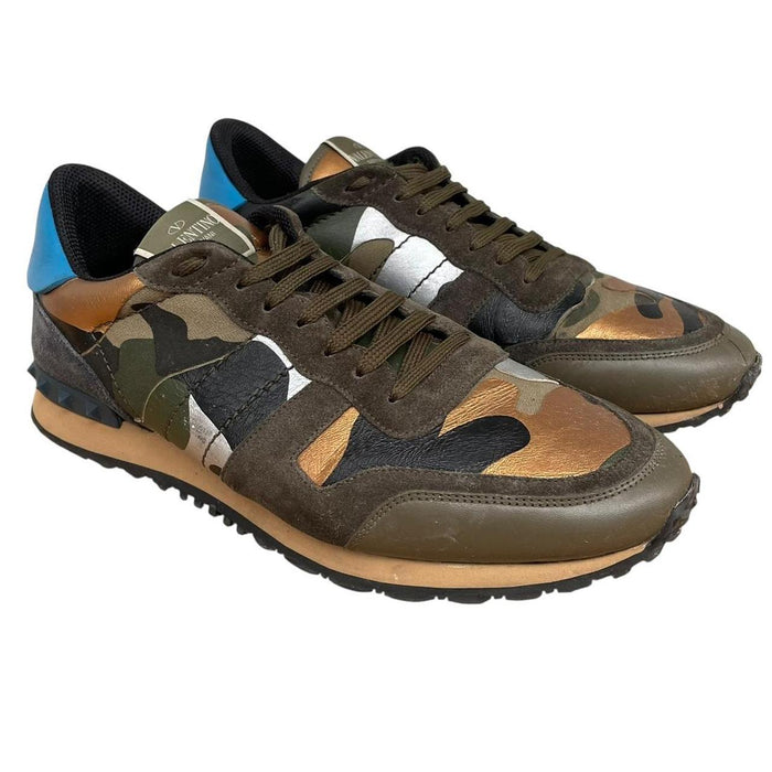 Valentino Garavani Rockrunner Green Camouflage Trainers