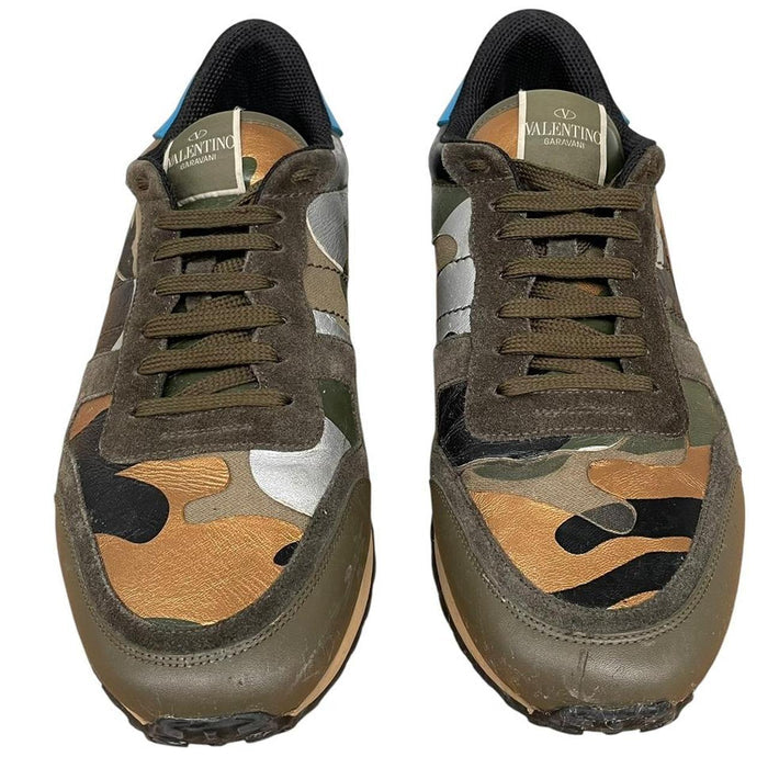 Valentino Garavani Rockrunner Green Camouflage Trainers