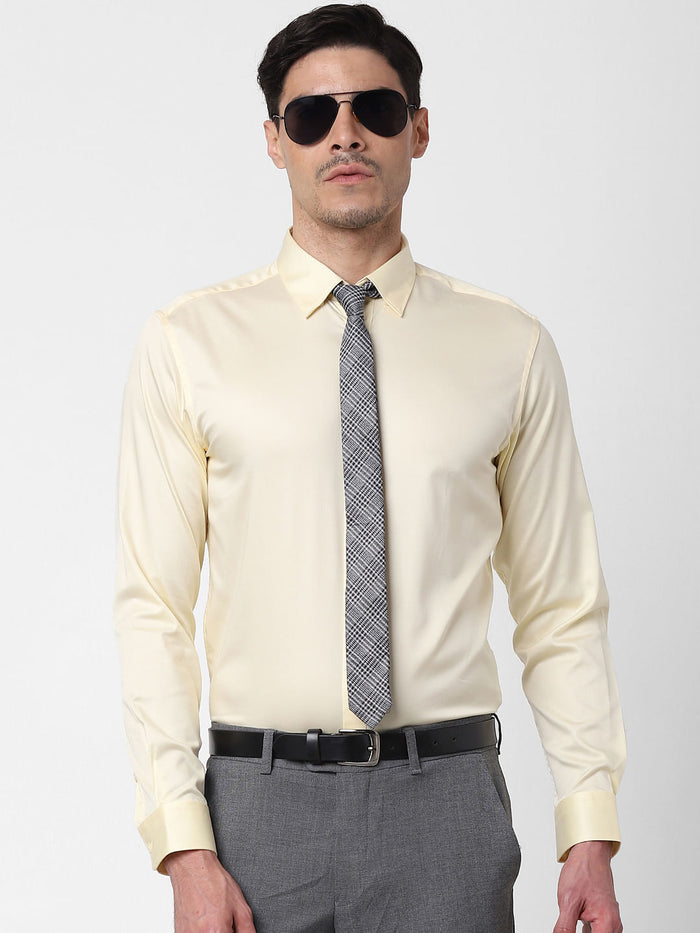 Yellow Full Sleeves Slim Fit Shirt