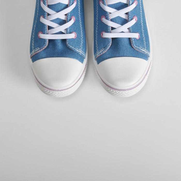 Zapatilla alta lona denim STITCH