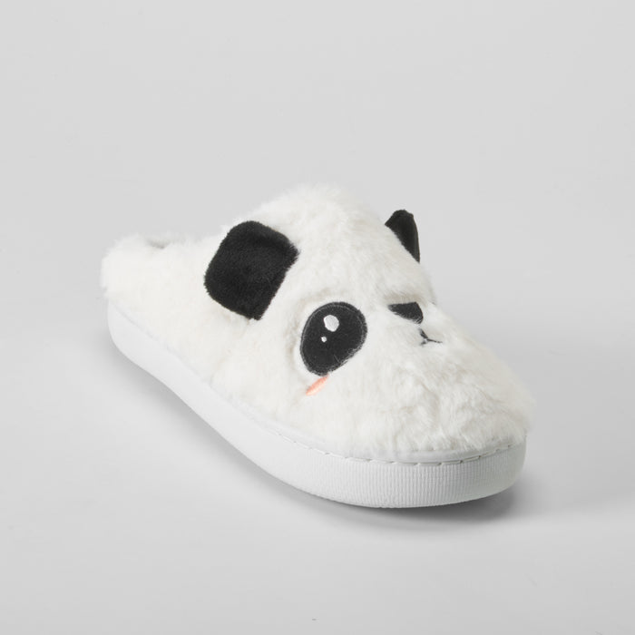 Zapatilla casa oso panda blanca OLYNE