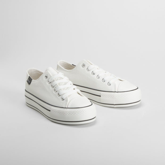 Zapatilla deportiva alta plataforma blanca NYC