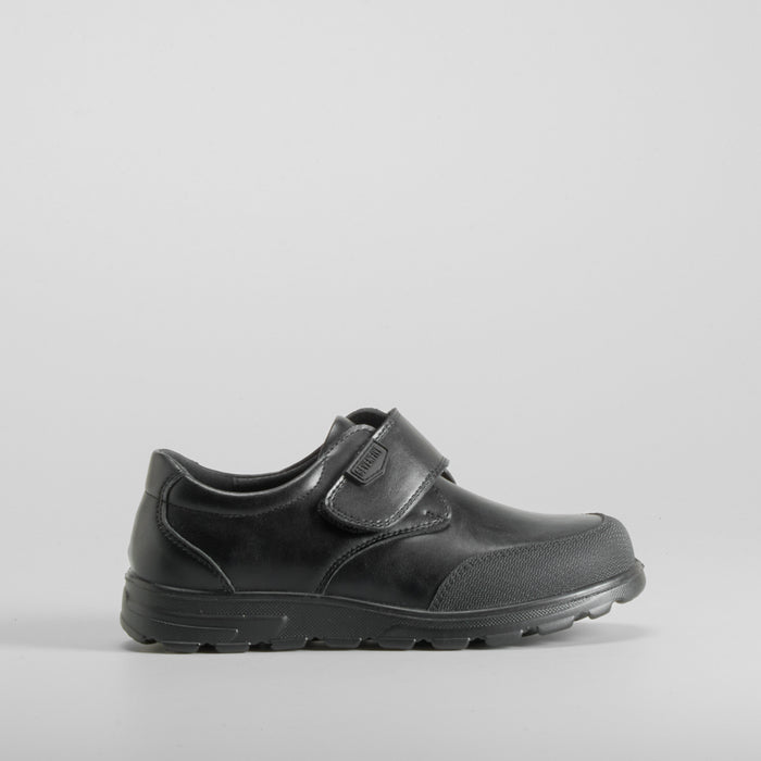 Zapato colegial velcro negro piel SEVEN FIVE