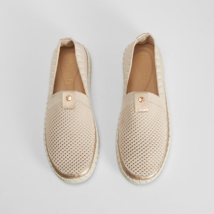 Zapato slip on tejido plata MYSOFT